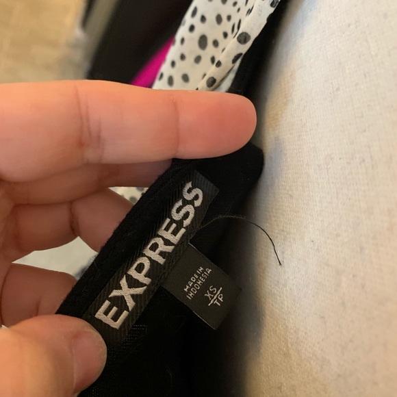 Express Black and White Dress with Open Back - Picture 5 of 5